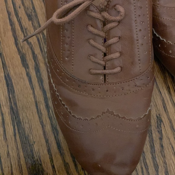 Aldo Leather Brown Oxford Shoes - Picture 2 of 6